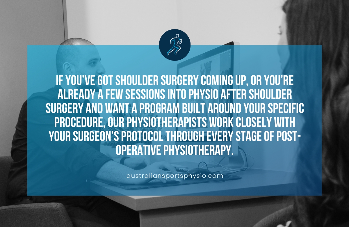 Shoulder Rehab After Surgery Preston | Australian Sports Physio